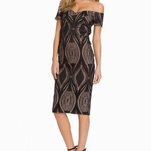 River Island Bardot Lace Body-Conscious Dress